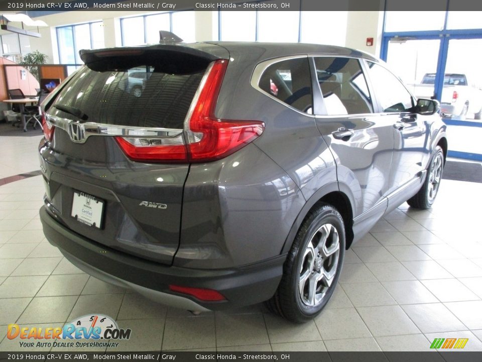 2019 Honda CR-V EX AWD Modern Steel Metallic / Gray Photo #7
