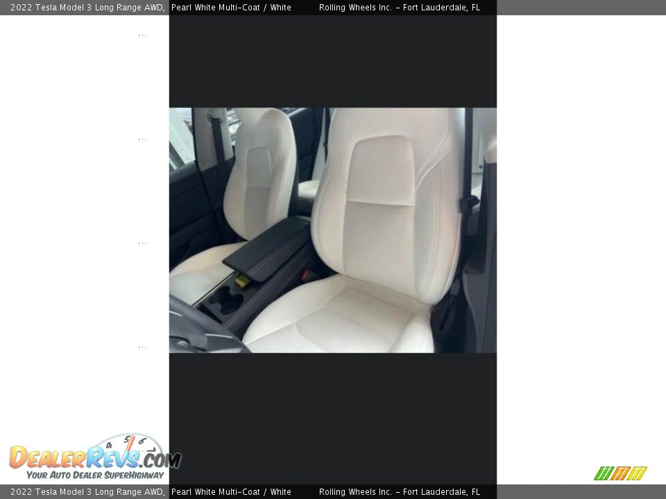 2022 Tesla Model 3 Long Range AWD Pearl White Multi-Coat / White Photo #8