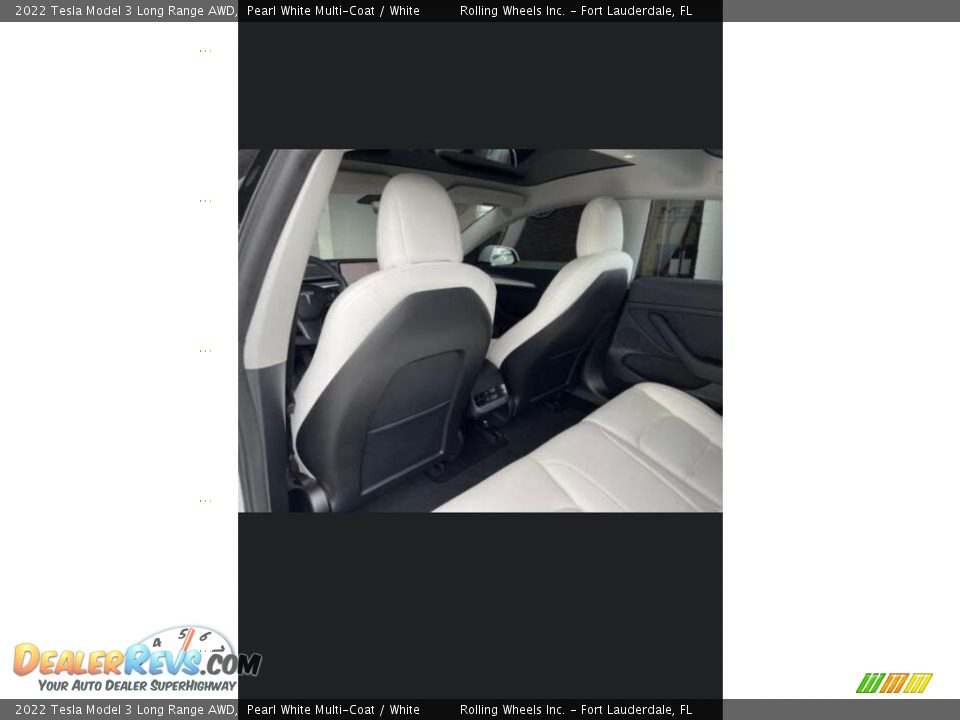 2022 Tesla Model 3 Long Range AWD Pearl White Multi-Coat / White Photo #9