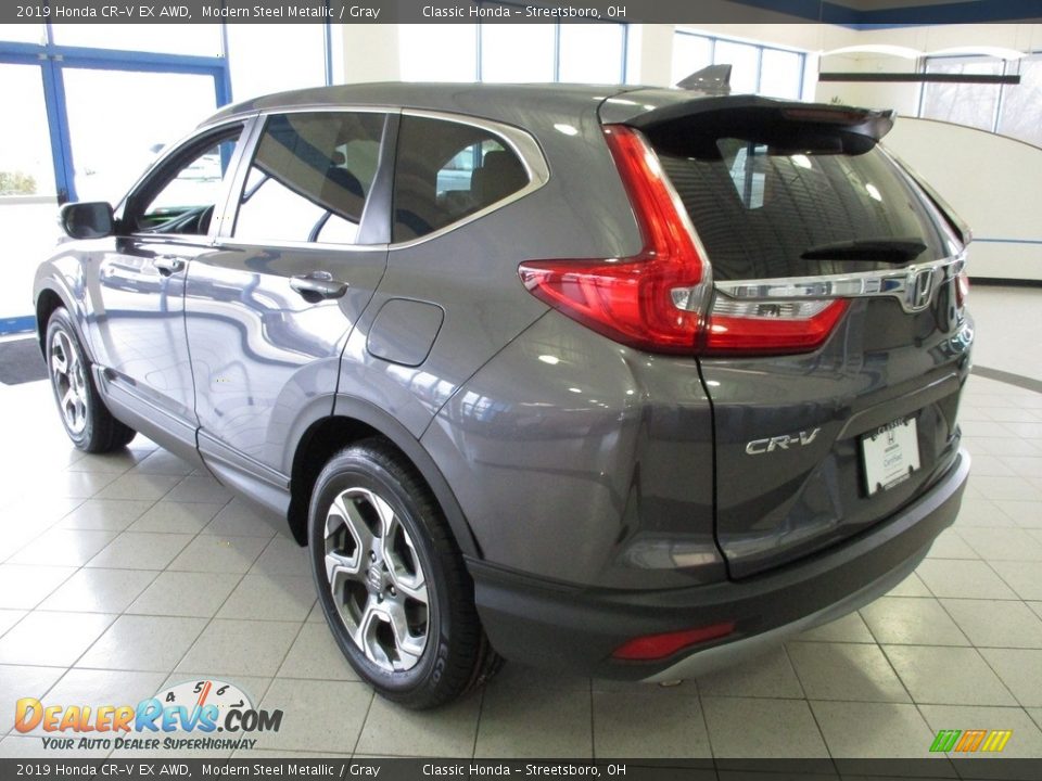 2019 Honda CR-V EX AWD Modern Steel Metallic / Gray Photo #9