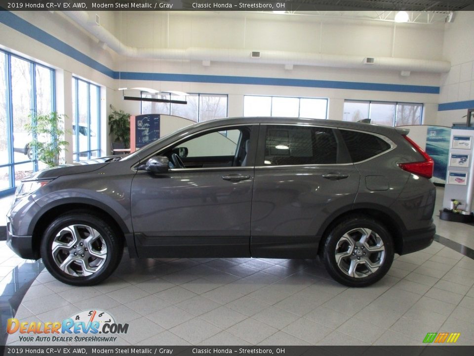2019 Honda CR-V EX AWD Modern Steel Metallic / Gray Photo #10