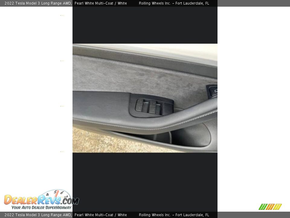 2022 Tesla Model 3 Long Range AWD Pearl White Multi-Coat / White Photo #14