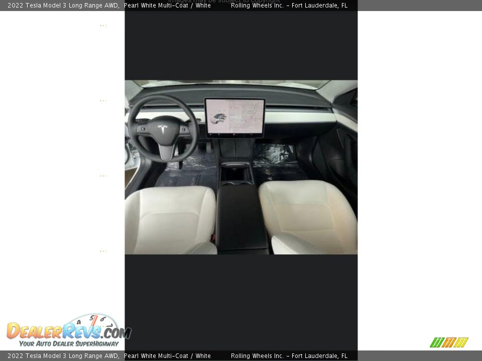 2022 Tesla Model 3 Long Range AWD Pearl White Multi-Coat / White Photo #15