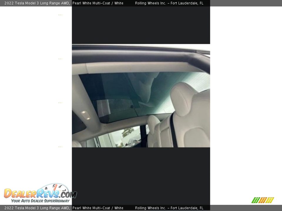 2022 Tesla Model 3 Long Range AWD Pearl White Multi-Coat / White Photo #19