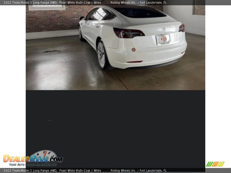 2022 Tesla Model 3 Long Range AWD Pearl White Multi-Coat / White Photo #22