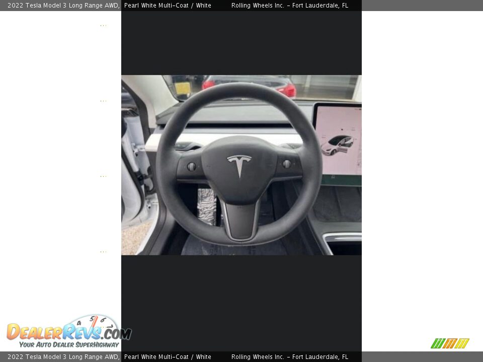 2022 Tesla Model 3 Long Range AWD Pearl White Multi-Coat / White Photo #23