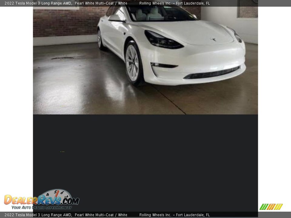 2022 Tesla Model 3 Long Range AWD Pearl White Multi-Coat / White Photo #25