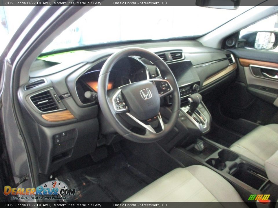 2019 Honda CR-V EX AWD Modern Steel Metallic / Gray Photo #27