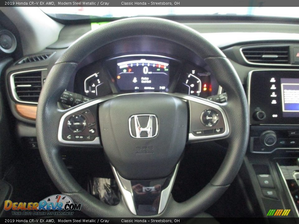 2019 Honda CR-V EX AWD Modern Steel Metallic / Gray Photo #30