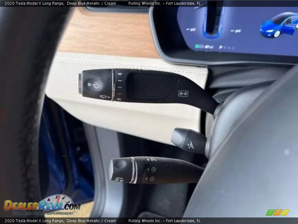 2020 Tesla Model X Long Range Deep Blue Metallic / Cream Photo #19