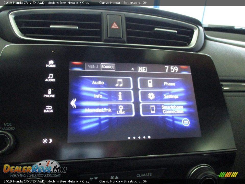 2019 Honda CR-V EX AWD Modern Steel Metallic / Gray Photo #36