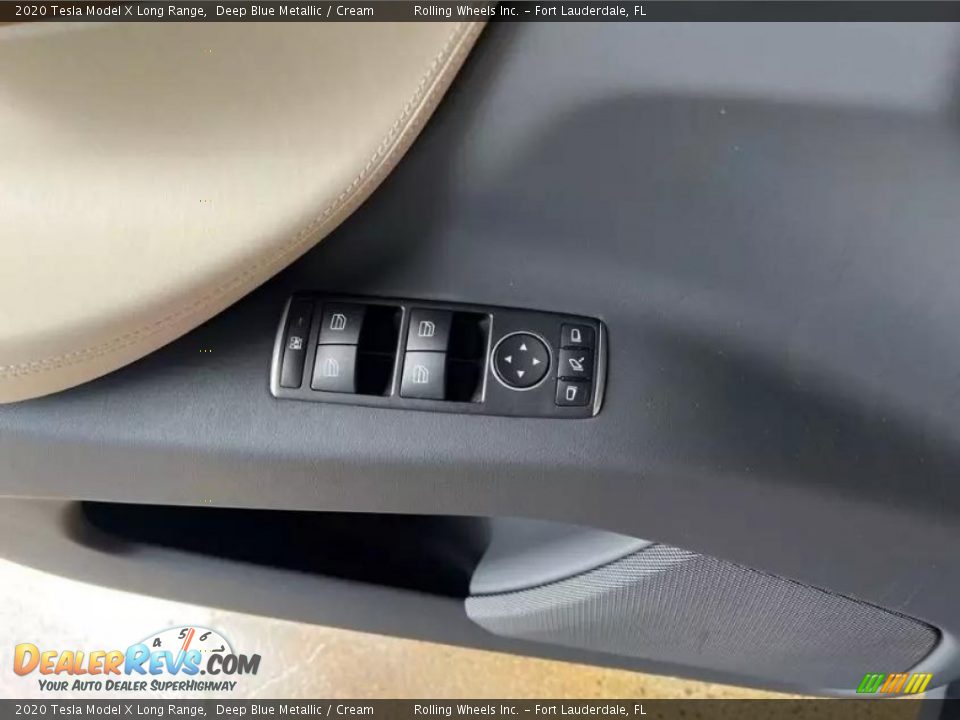 2020 Tesla Model X Long Range Deep Blue Metallic / Cream Photo #22