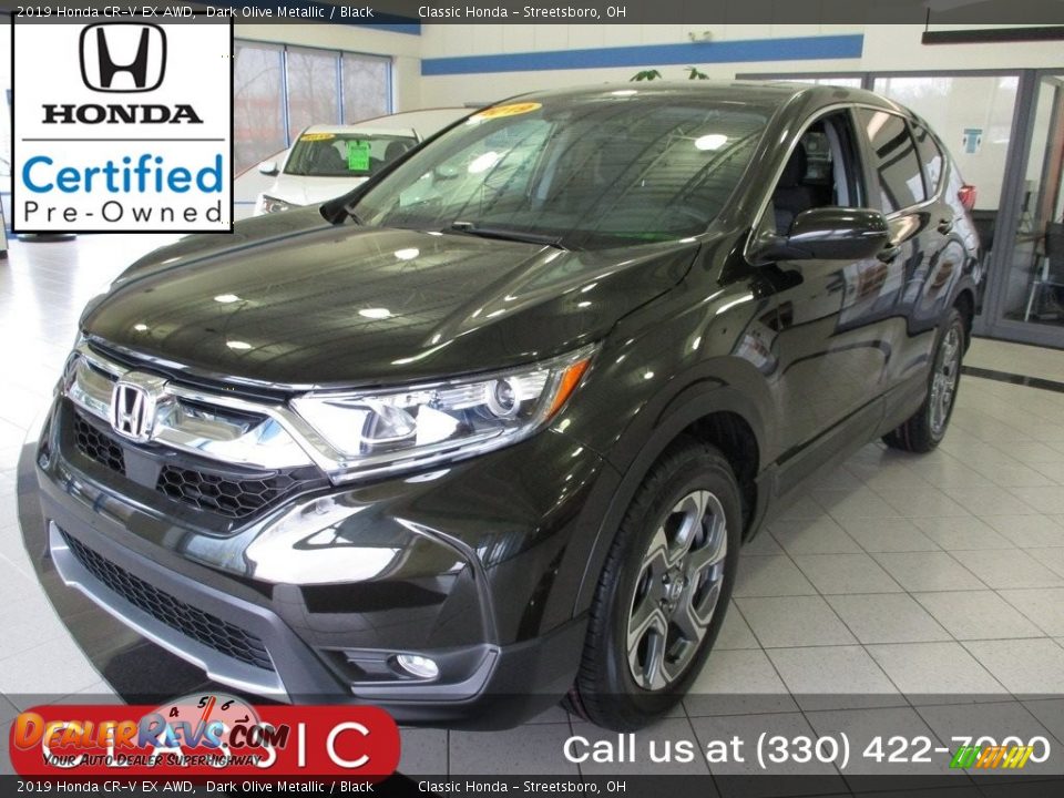 2019 Honda CR-V EX AWD Dark Olive Metallic / Black Photo #1