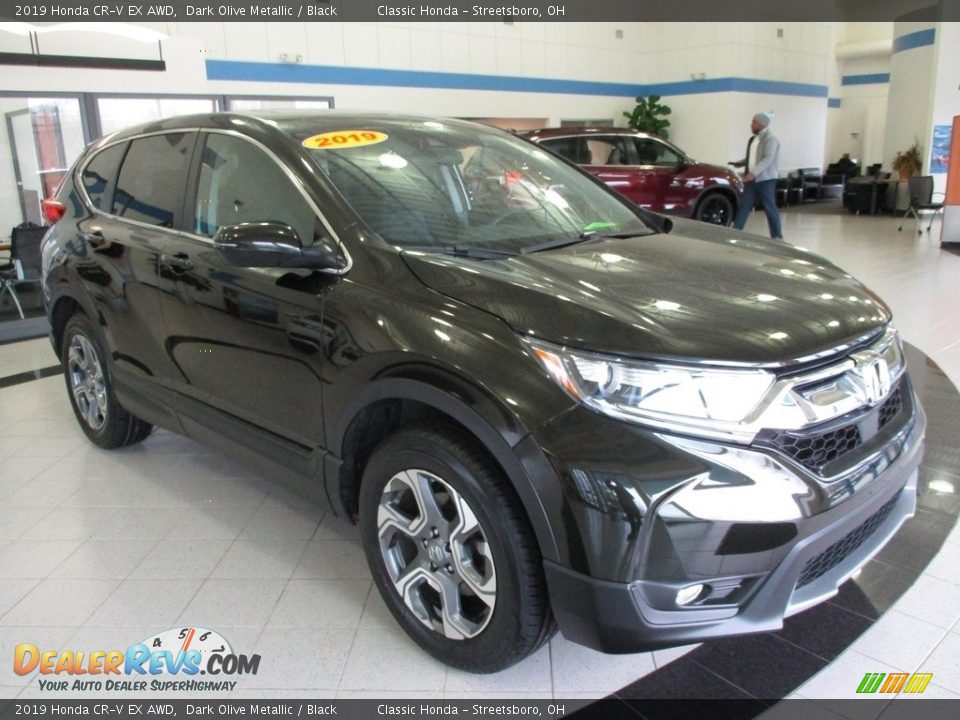 2019 Honda CR-V EX AWD Dark Olive Metallic / Black Photo #3