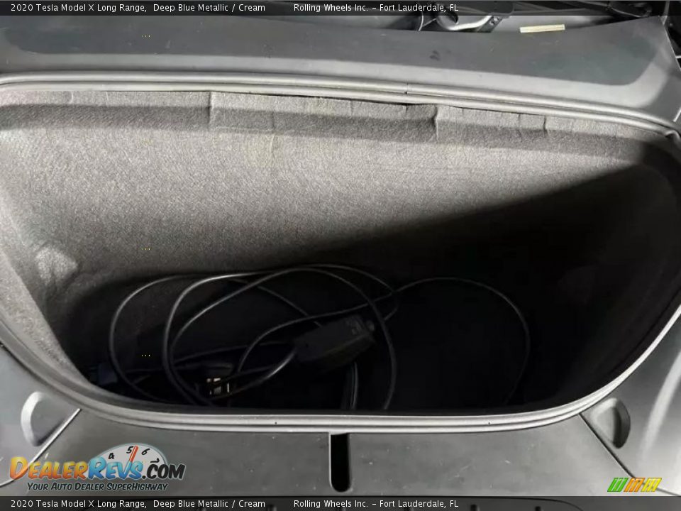 2020 Tesla Model X Long Range Deep Blue Metallic / Cream Photo #27