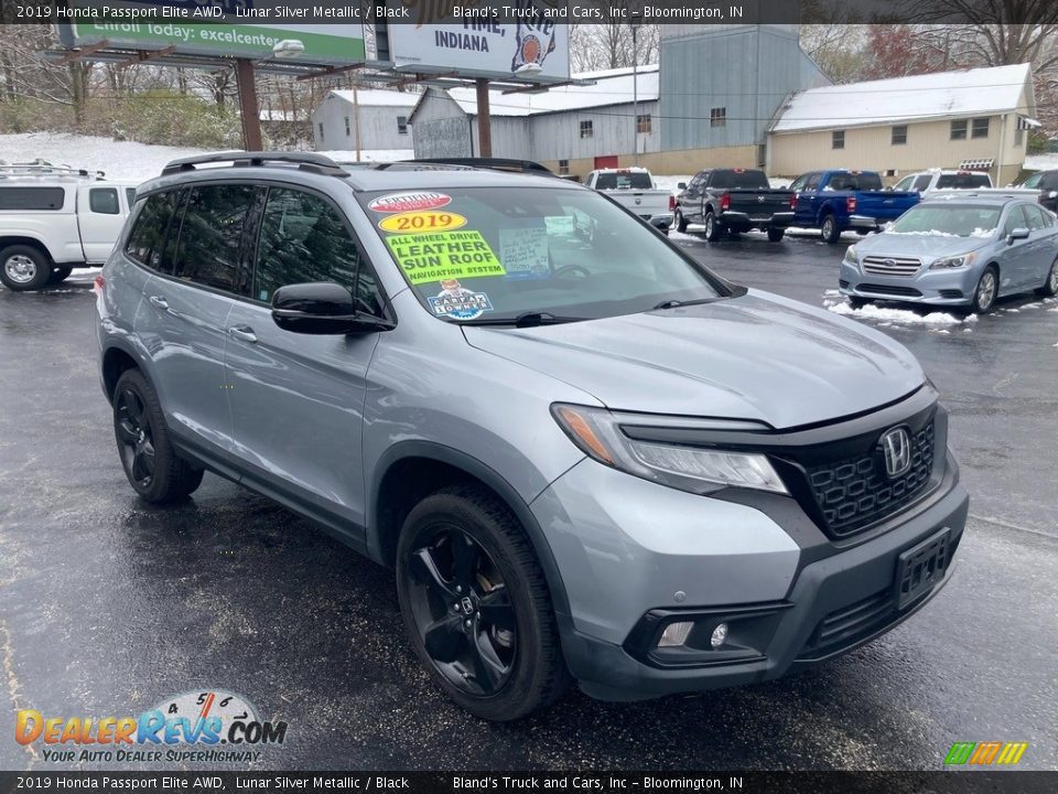 2019 Honda Passport Elite AWD Lunar Silver Metallic / Black Photo #7