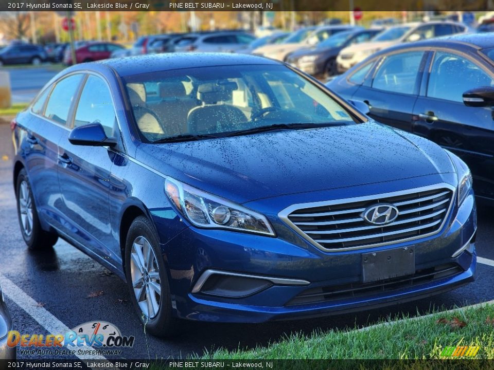 2017 Hyundai Sonata SE Lakeside Blue / Gray Photo #3