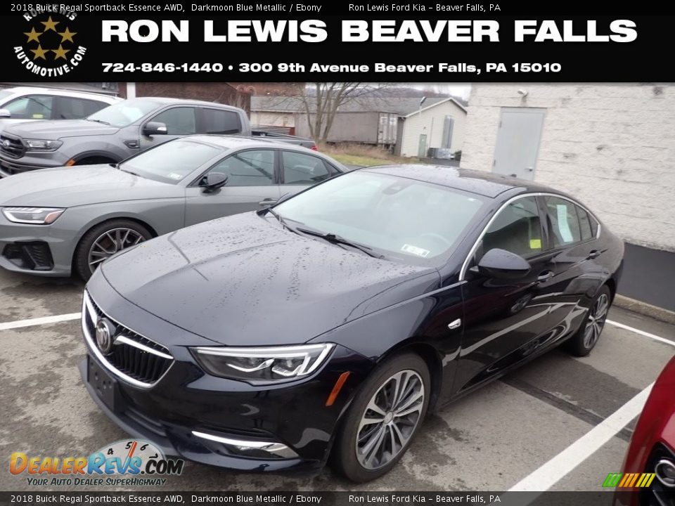 2018 Buick Regal Sportback Essence AWD Darkmoon Blue Metallic / Ebony Photo #1