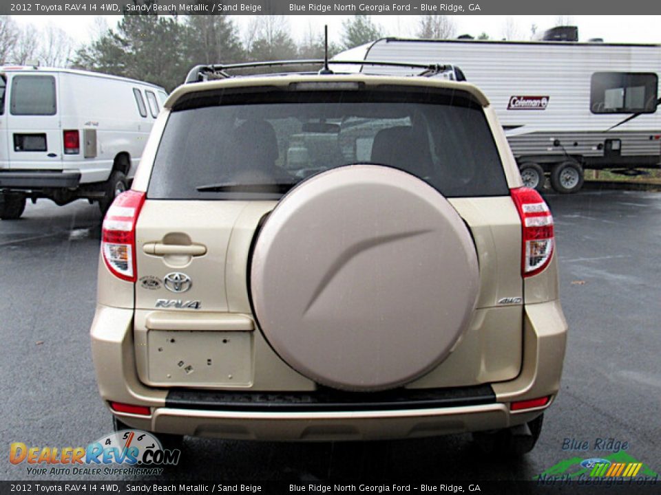 2012 Toyota RAV4 I4 4WD Sandy Beach Metallic / Sand Beige Photo #4