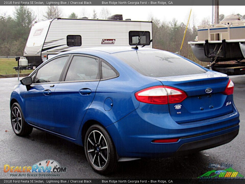 2018 Ford Fiesta SE Sedan Lightning Blue / Charcoal Black Photo #3