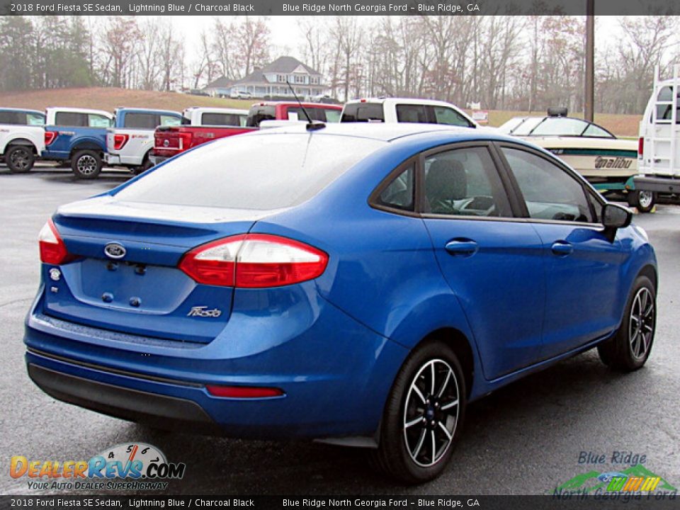 2018 Ford Fiesta SE Sedan Lightning Blue / Charcoal Black Photo #5