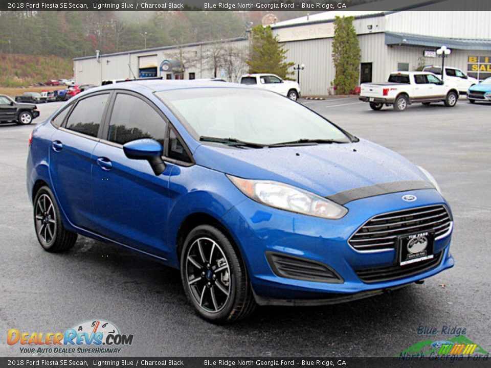 2018 Ford Fiesta SE Sedan Lightning Blue / Charcoal Black Photo #7