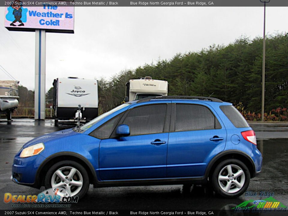 2007 Suzuki SX4 Convenience AWD Techno Blue Metallic / Black Photo #2