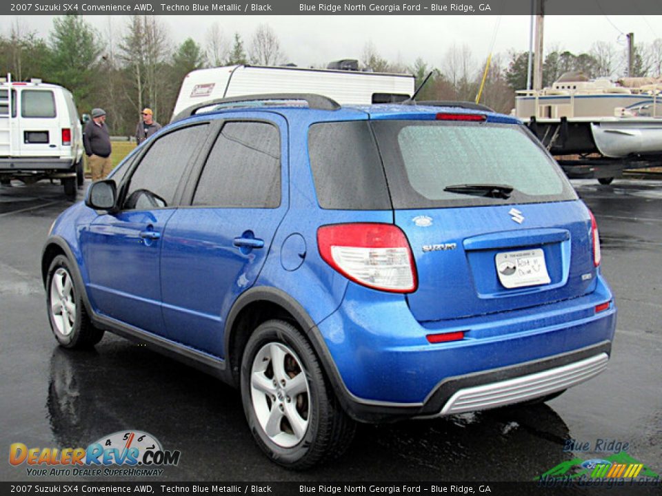 2007 Suzuki SX4 Convenience AWD Techno Blue Metallic / Black Photo #3