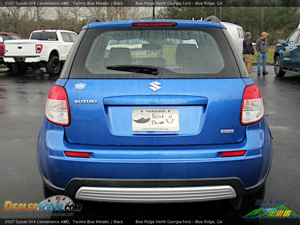 2007 Suzuki SX4 Convenience AWD Techno Blue Metallic / Black Photo #4