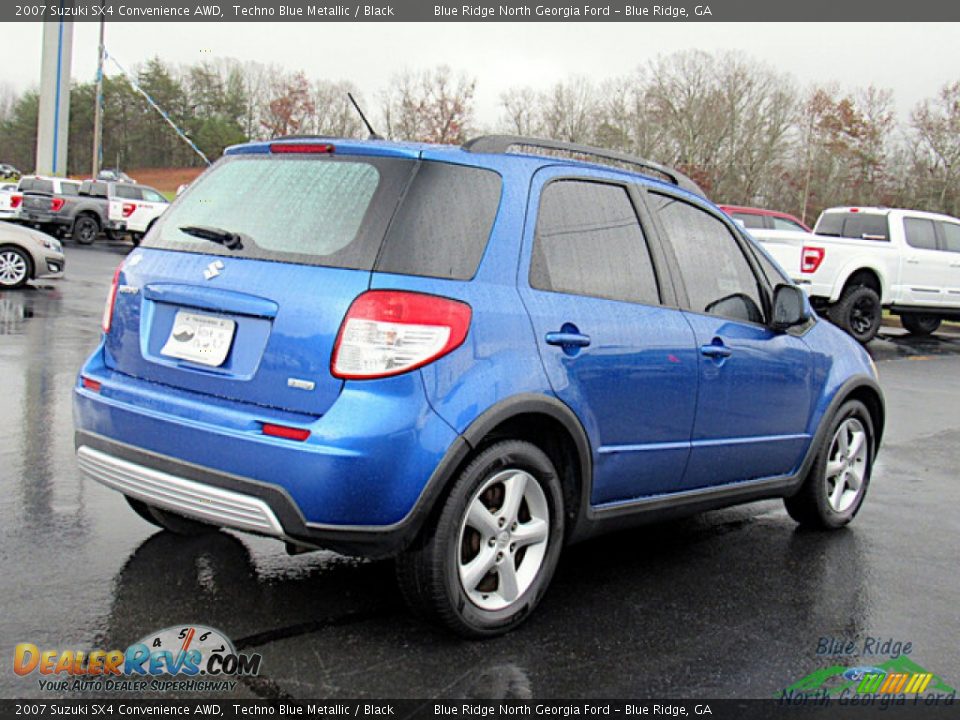 2007 Suzuki SX4 Convenience AWD Techno Blue Metallic / Black Photo #5