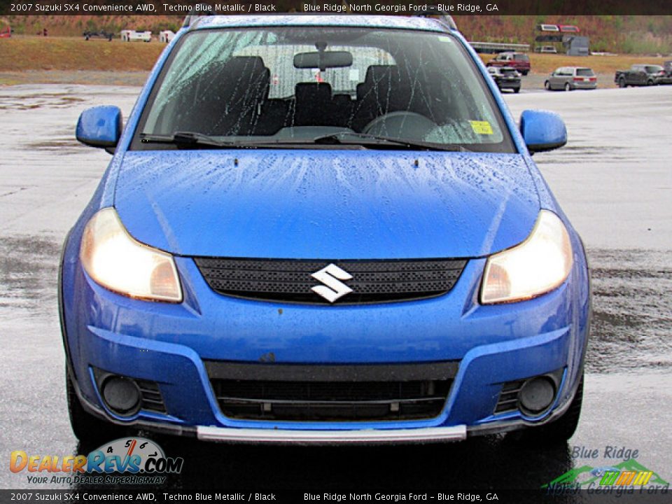 2007 Suzuki SX4 Convenience AWD Techno Blue Metallic / Black Photo #8