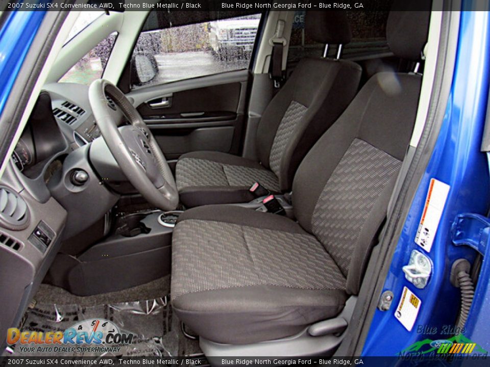 2007 Suzuki SX4 Convenience AWD Techno Blue Metallic / Black Photo #10