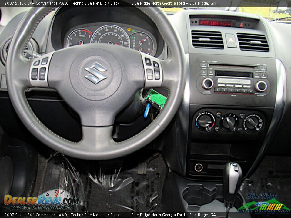 2007 Suzuki SX4 Convenience AWD Techno Blue Metallic / Black Photo #14