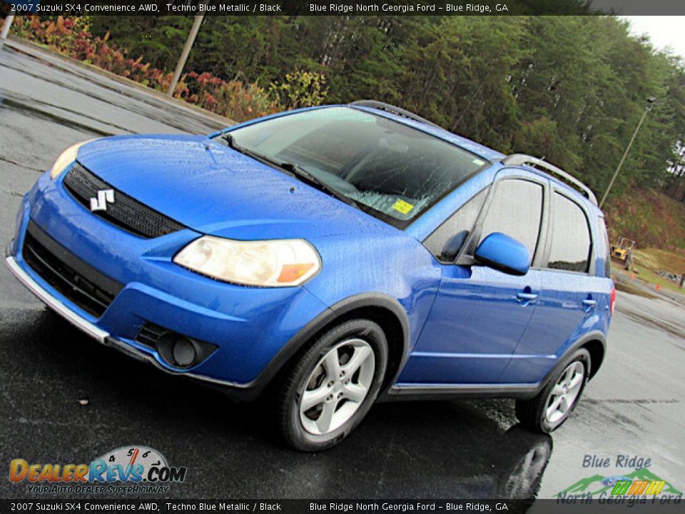 2007 Suzuki SX4 Convenience AWD Techno Blue Metallic / Black Photo #18