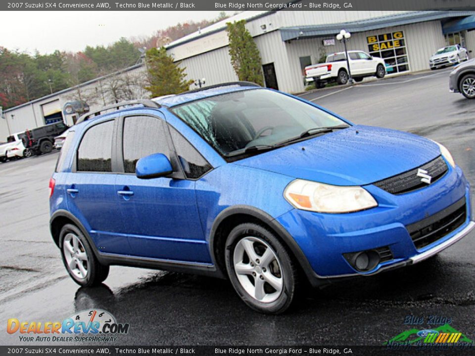 2007 Suzuki SX4 Convenience AWD Techno Blue Metallic / Black Photo #19