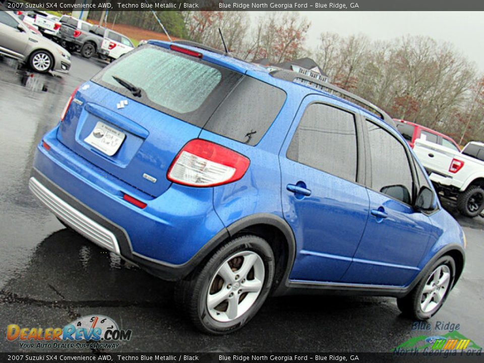 2007 Suzuki SX4 Convenience AWD Techno Blue Metallic / Black Photo #20