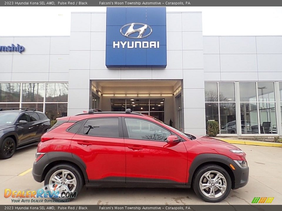 Pulse Red 2023 Hyundai Kona SEL AWD Photo #1