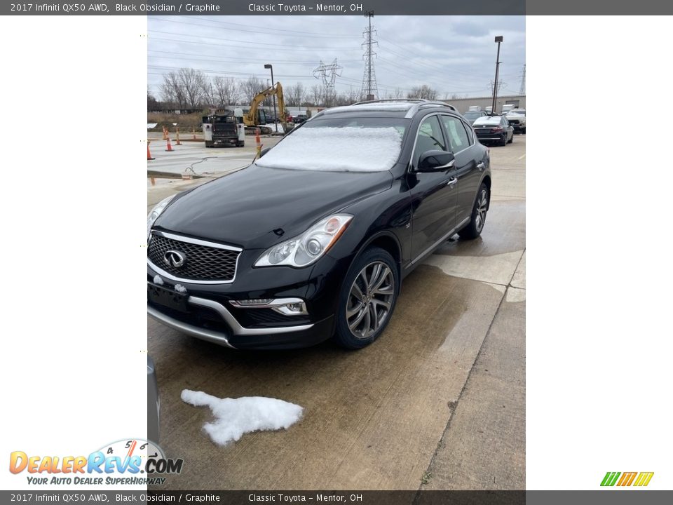 2017 Infiniti QX50 AWD Black Obsidian / Graphite Photo #1