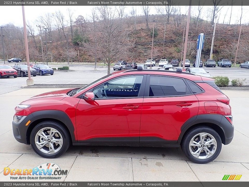 Pulse Red 2023 Hyundai Kona SEL AWD Photo #6