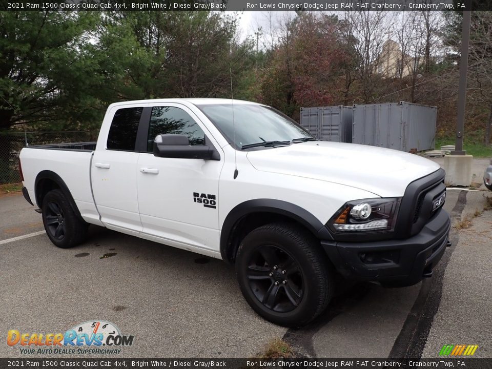 2021 Ram 1500 Classic Quad Cab 4x4 Bright White / Diesel Gray/Black Photo #2