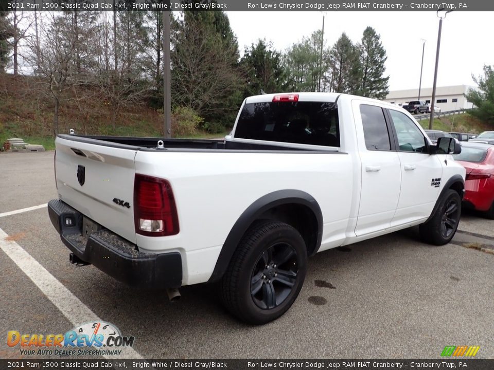 2021 Ram 1500 Classic Quad Cab 4x4 Bright White / Diesel Gray/Black Photo #3