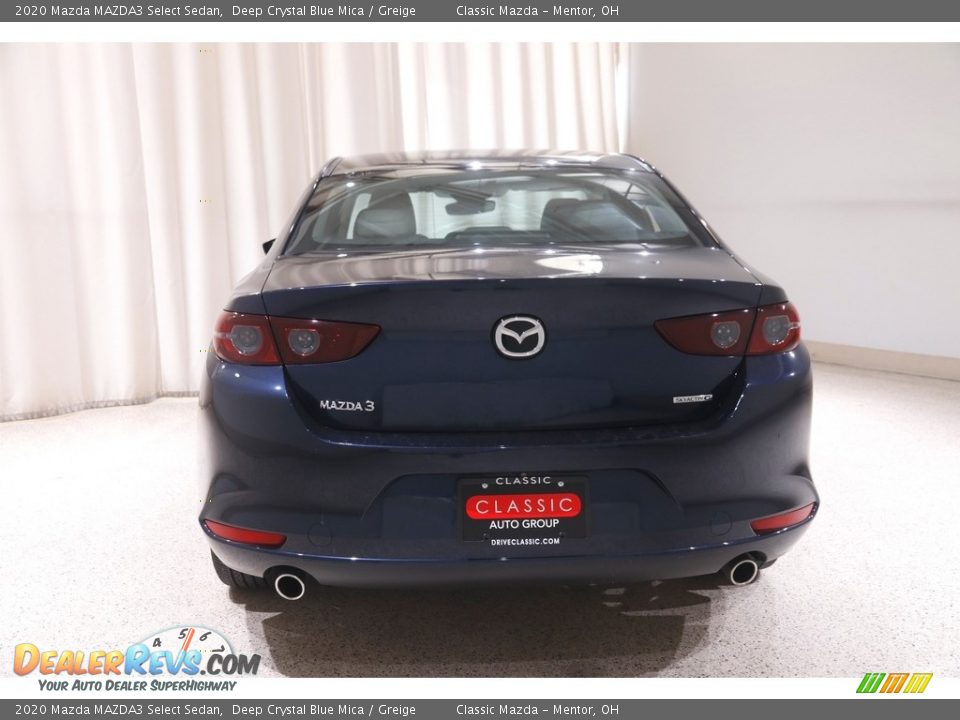 2020 Mazda MAZDA3 Select Sedan Deep Crystal Blue Mica / Greige Photo #18