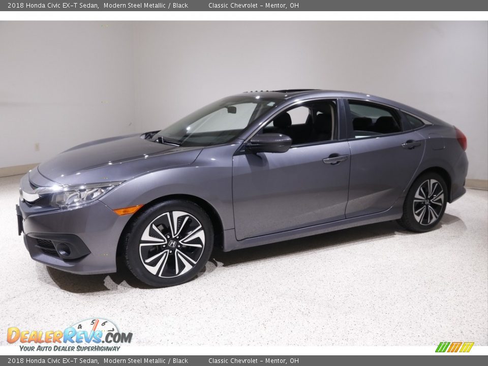 2018 Honda Civic EX-T Sedan Modern Steel Metallic / Black Photo #3