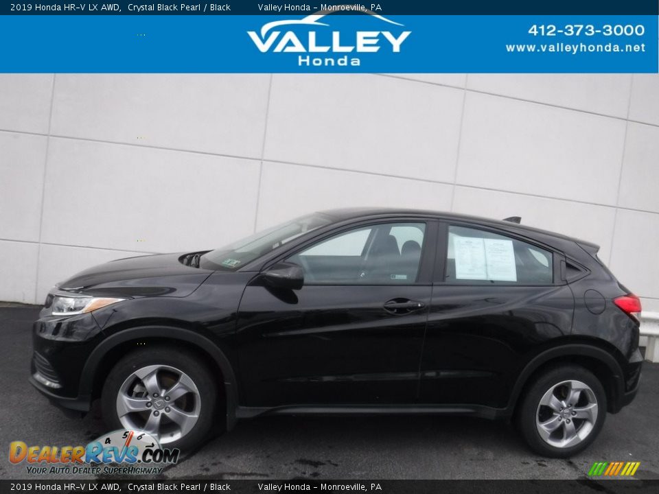 2019 Honda HR-V LX AWD Crystal Black Pearl / Black Photo #2