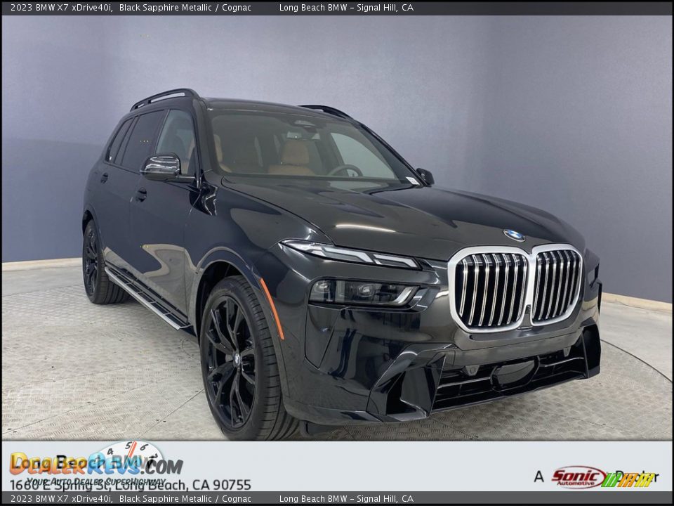 2023 BMW X7 xDrive40i Black Sapphire Metallic / Cognac Photo #1