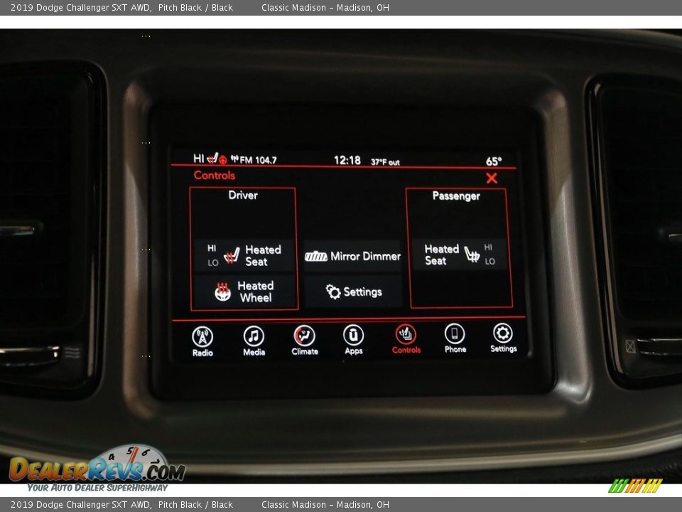 2019 Dodge Challenger SXT AWD Pitch Black / Black Photo #12