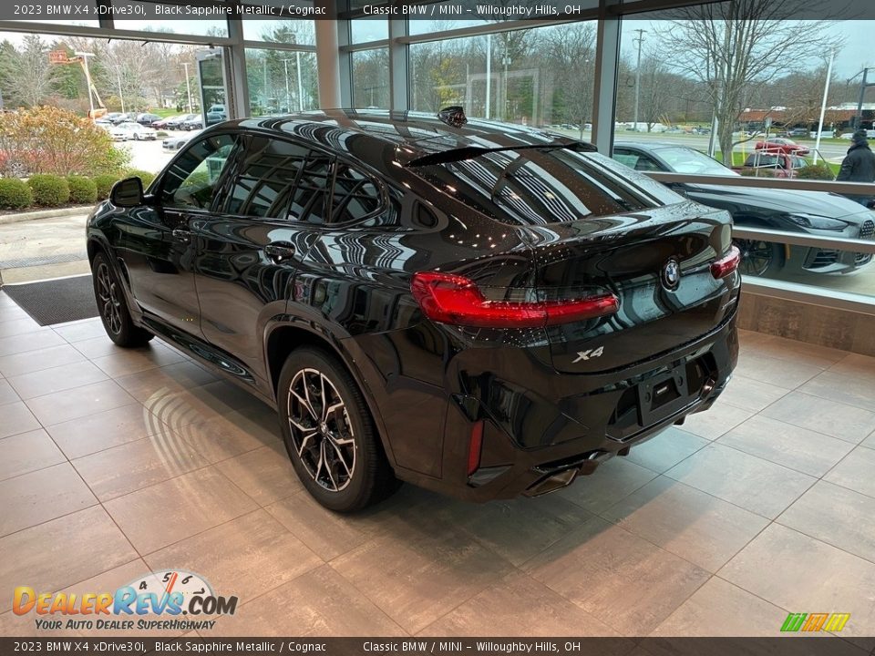 2023 BMW X4 xDrive30i Black Sapphire Metallic / Cognac Photo #2