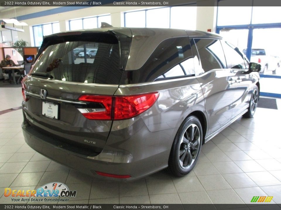 2022 Honda Odyssey Elite Modern Steel Metallic / Black Photo #7
