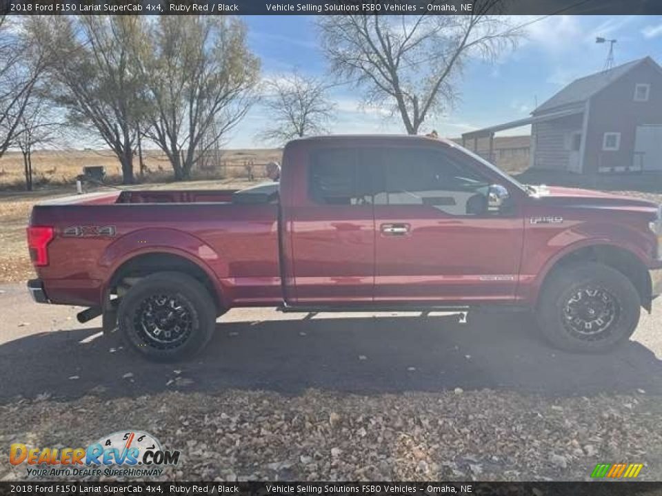 2018 Ford F150 Lariat SuperCab 4x4 Ruby Red / Black Photo #8