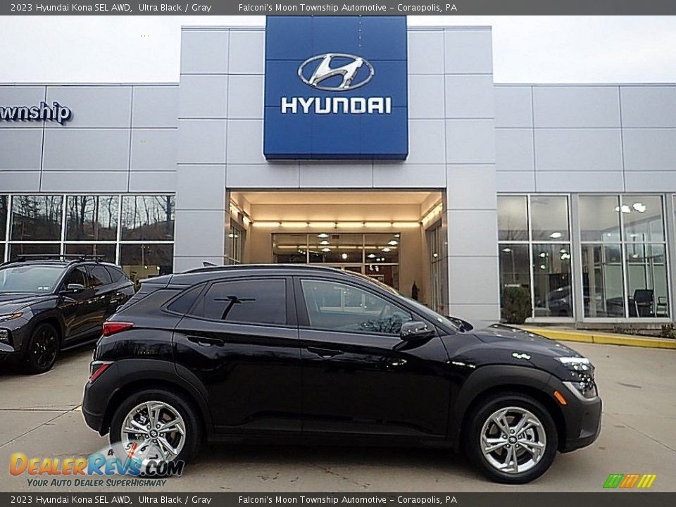 2023 Hyundai Kona SEL AWD Ultra Black / Gray Photo #1